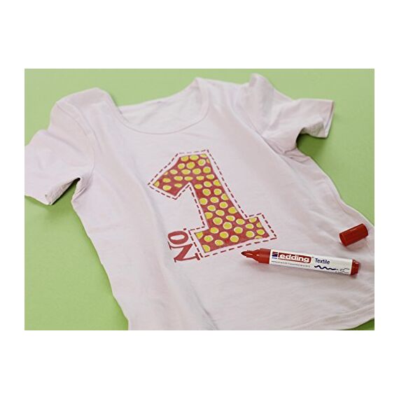 edding 4500 Textilmarker - 10 Farben im Set (Basic) - Rundspitze 2-3 mm - Textilstifte waschmaschinenfest (60 °C) zum Stoff bemalen - Stoffmalstift