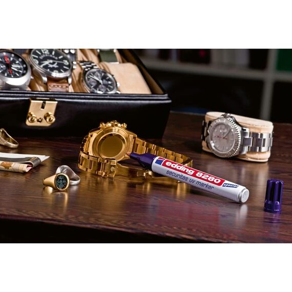 edding 4-8280100_2 Permanent-Marker, UV Marker (UV Marker, 1 stück (5er Pack))