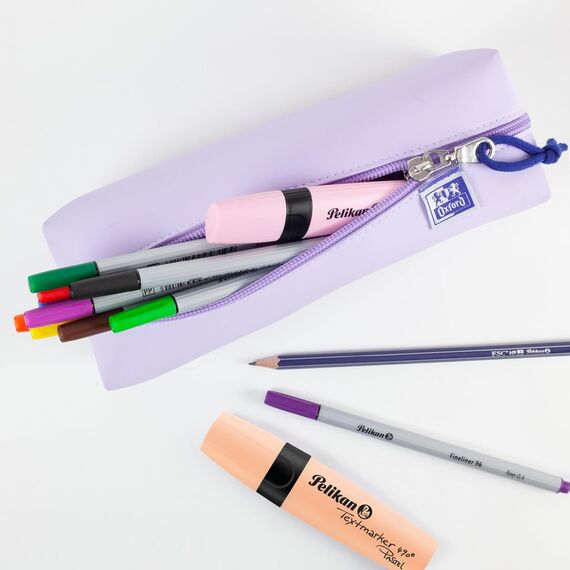 Pelikan Textmarker 490, 10 x Pastell-Orange, 10 Stück, mit Keilspitze