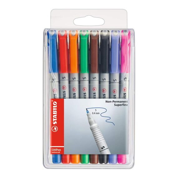 STABILO - Folienstift - OHPen universal - wasserlöslich superfein - 8er Pack