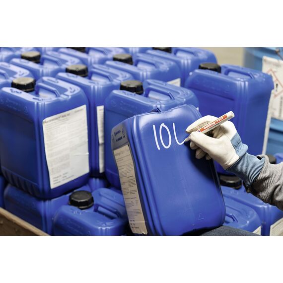 edding 750 Lackmarker - orange - 10 Stifte - Rundspitze 2-4 mm - Lackstift zur Markierung und Beschriftung von Metall, Glas, Stein oder Kunststoff - hitzebeständig, permanent, wisch- und wasserfest