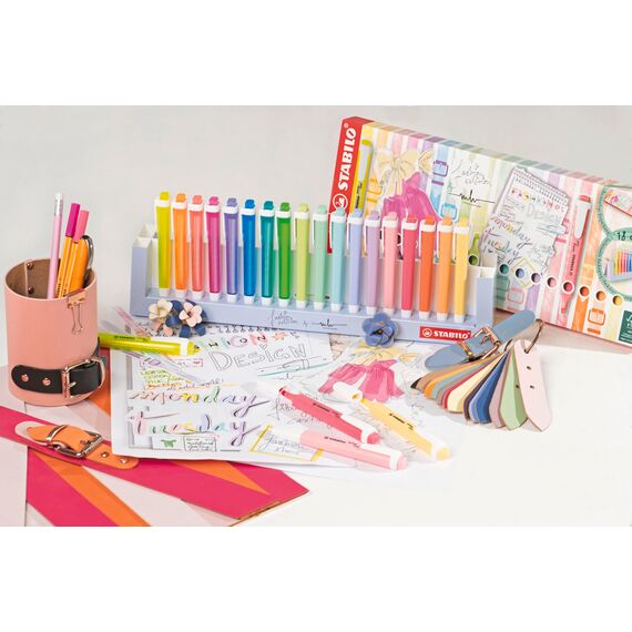 STABILO - Textmarker - swing cool - 18er Tischset - Leucht- & Pastellfarben