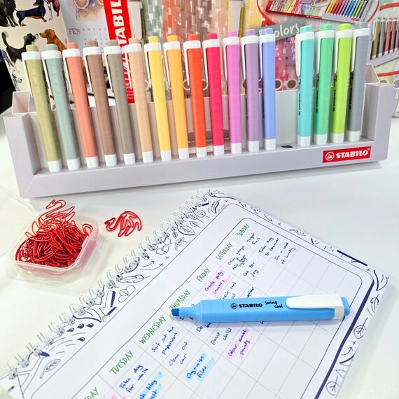 STABILO - Textmarker - swing cool - 18er Tischset - 8 Naturfarben & 10 Pastellfarben