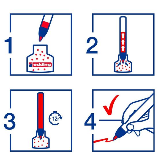 edding 330 Permanentmarker - schwarz - 10 Stifte - Keil-Spitze 1-5 mm - wasserfest, schnell-trocknend - wischfest - für Karton, Kunststoff, Glas, Holz, Metall, Glas