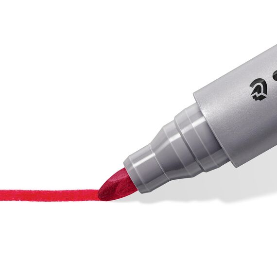 STAEDTLER flipchart Marker Lumocolor, farbintensive, schnelltrocknende, geruchsarme Tinte, schlägt nicht durch Papier durch, 4 flipchart Marker in aufstellbarer STAEDTLER Box, 356 WP4-1