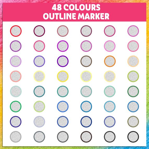 Lenski Geschenke für Mädchen, Glitzerstifte Magische Stifte Kinder Adventskalender Füllung Mädchen Geschenke 4-12 Jahre, 48 Outline Stifte Zauberstifte Metallic für Scrapbooking, Bastelset Kinder