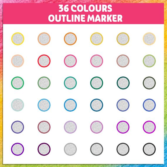 Lenski Geschenke für Mädchen, Glitzerstifte Magische Stifte Kinder Adventskalender Füllung Mädchen Geschenke 4-12 Jahre, 36 Outline Stifte Zauberstifte Metallic für Scrapbooking, Bastelset Kinder