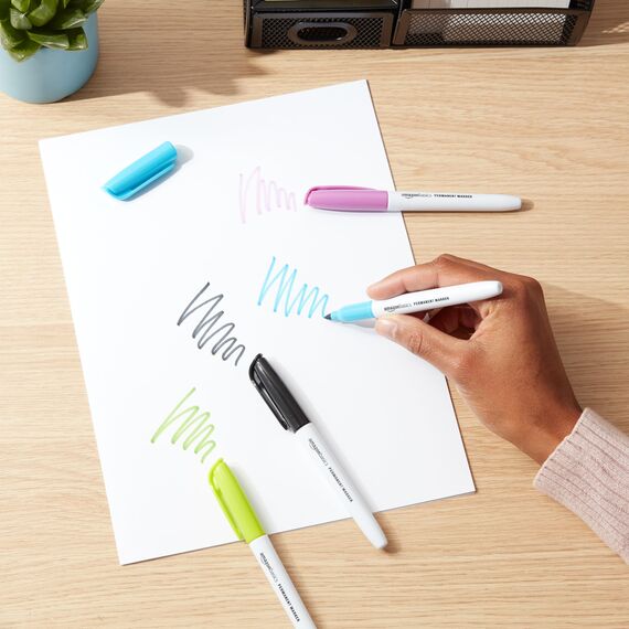 Amazon Basics Permanent Marker, 24 Stück, 1er-Packung, Sortiert