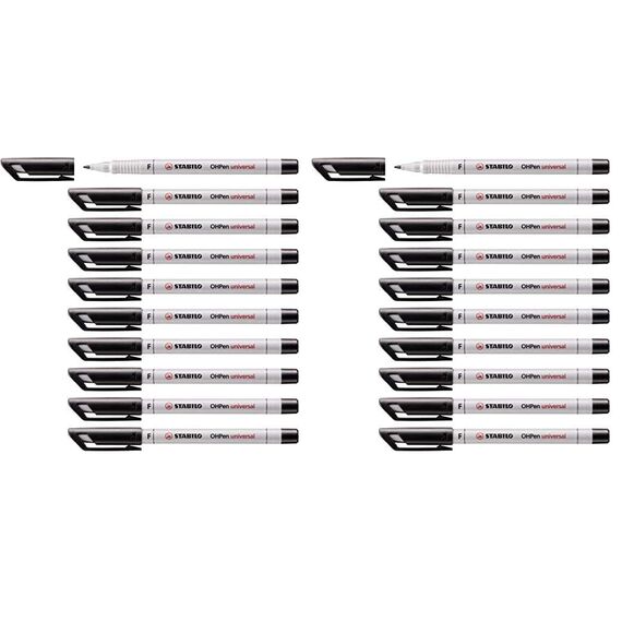 STABILO - Folienstift - OHPen universal - wasserlöslich fein - 20er Pack - schwarz