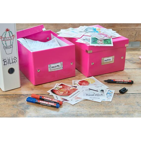 edding 300 Permanentmarker - schwarz - 3 Stifte - Rundspitze 1,5-3 mm - wasserfest, schnell-trocknend - wischfest - für Karton, Kunststoff, Glas, Holz, Metall, Glas