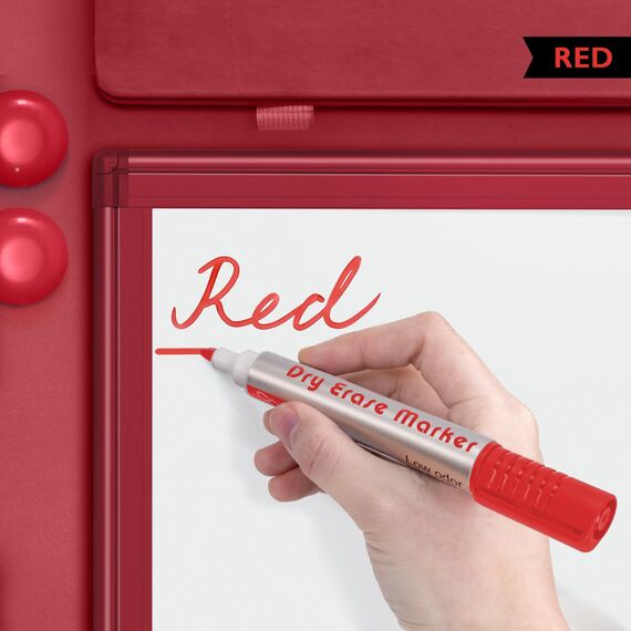 maxtek Whiteboard Marker 12 Whiteboard Stifte Rundspitze ca.2-3mm Linienbreite, Set mit 3 Farben hohe Qualität Geruchsarme Tinte, Zubehör für Schule, Büro, Zuhause