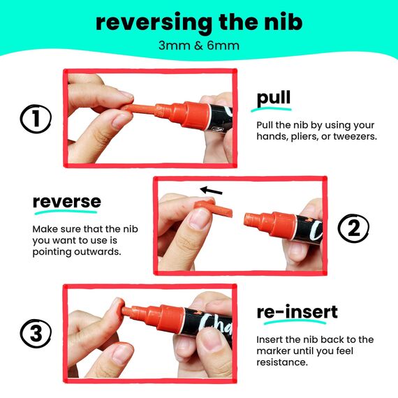 Chalkola Kreidestifte - Weiß 5 Kreide Markers Multipack - 1mm, 3mm, 6mm, 10mm, 15mm Spitze. Kreidestifte für Fenster, Tafel, Glas und mehr. Geeignet für Erwachsene, Künstler, Lehrer und Kinder.