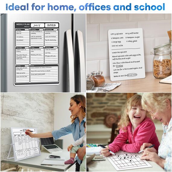 maxtek 0,7 mm Whiteboard Stifte, 12 Schwarz Whiteboard Marker Dünn, Trockenwischer Folienstift Abwischbar, Folienstift Non Permanent mit Ultra Feiner Spitze