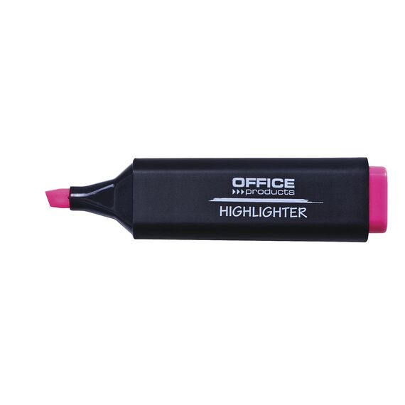 OFFICE PRODUCTS Textmarker Leuchtend 10er Pack Farbe: Rosa/Highlighter Textliner Die Ungiftige Tinte, Keilspitze Leuchtfarben Hohe Qualität/Strichstärke 1-5mm