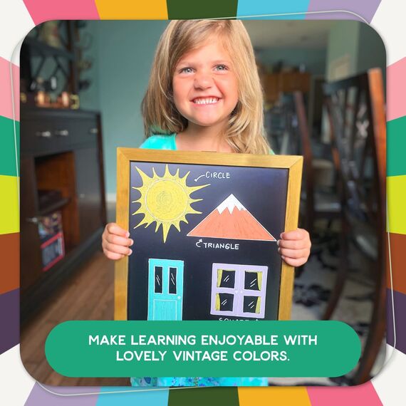 Funcils Vintage Kreidestifte für Tafel Abwaschbar - 10 Kreidemarker Pastell 3mm Umkehrbare Spitze - Kreide Stift für Fenster, Tafel und als Glasstift. Chalk markers für Erwachsene & Kinder