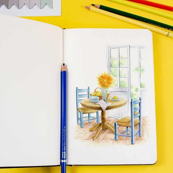 STATIONERY ISLAND Notizbuch A5 Blanko, Journal Hardcover mit 120 g/m² Dickem Papier, 180 Seiten Tagebuch, Notebook a5 für Mädchen, Reisetagebuch, Planen, Lernen, Schreiben