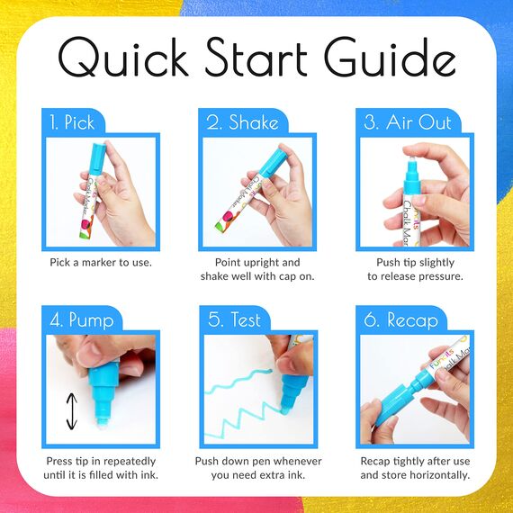 Funcils Kreidestifte für Tafel Abwaschbar - 10 Metallic Stifte mit 6mm Umkehrbare Spitze - Kreide Stift für Fenster, Tafel, Whiteboard und als Glasstift - Chalk Markers für Erwachsene & Kinder