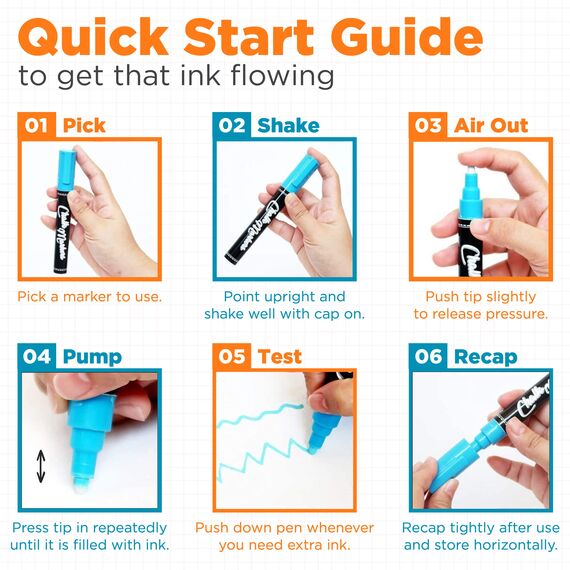 Chalkola Kreidestifte für Tafel Abwaschbar, 10 Kreidestift Neon 3mm Umkehrbare Spitze kreidemarker - Kreidestifte für Fenster, tafelstifte, Glasstifte - Chalk markers für Erwachsene & Kinder