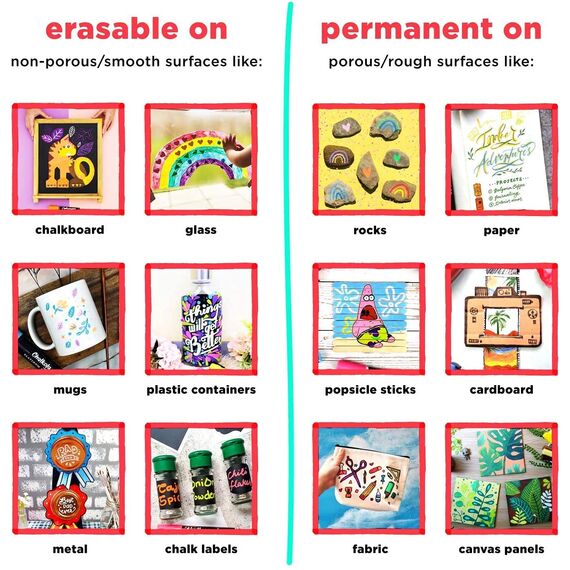 Chalkola Fenstermarker, 15 mm, Jumbo, 3-in-1-Feder mit 28 g Tinte, 10 Stück, Neonkreidestifte, geliebt von Lehrern, Kindern, Künstlern, Unternehmen, Verwendung auf Kreidetafeln, Tafeln, Glas, Bistro