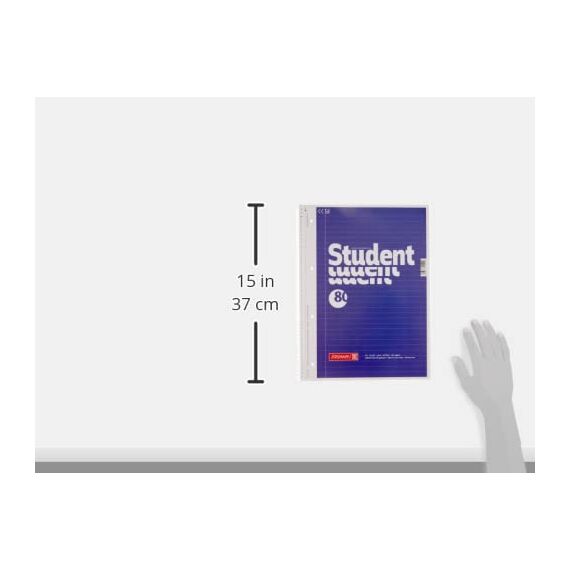 BRUNNEN Collegeblock Student | A4, Lineatur 21, 80 Blatt, blau
