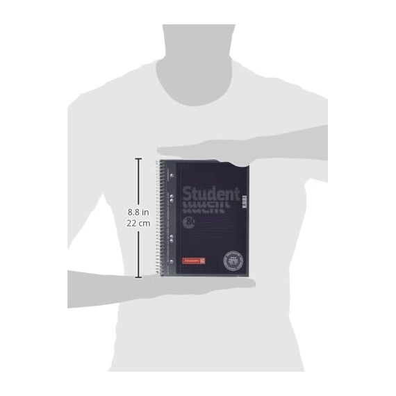 BRUNNEN Collegeblock Premium Student | A5, Lineatur 5, 80 Blatt, anthrazit
