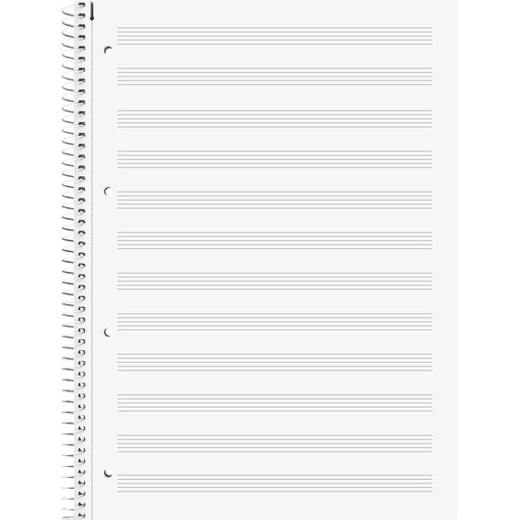 BRUNNEN Collegeblock Premium Student „Noten“ | A4, Lineatur 14, 50 Blatt, violett