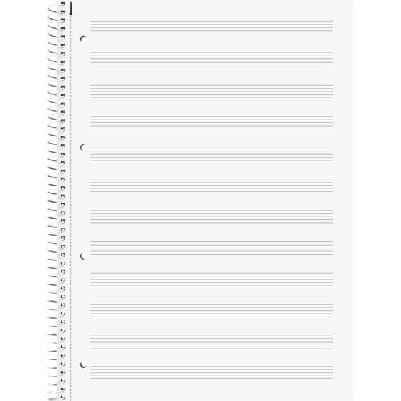 BRUNNEN Collegeblock Premium Student „Noten“ | A4, Lineatur 14, 50 Blatt, violett (A4 (Packung mit 3))