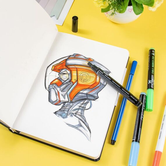 STATIONERY ISLAND Notizbuch A5 Blanko, Journal Hardcover mit 120 g/m² Dickem Papier, 180 Seiten Tagebuch, Notebook a5 für Mädchen, Reisetagebuch, Planen, Lernen, Schreiben