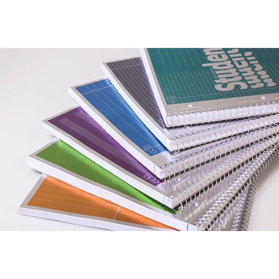 BRUNNEN Collegeblock Premium Student „Noten“ | A4, Lineatur 14, 50 Blatt, violett