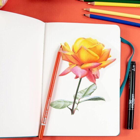 STATIONERY ISLAND Notizbuch A5 Blanko, Journal Hardcover mit 120 g/m² Dickem Papier, 180 Seiten Tagebuch, Notebook a5 für Mädchen, Reisetagebuch, Planen, Lernen, Dunkelblau