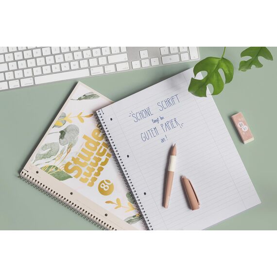 BRUNNEN Collegeblock Premium Student „Bloom“ | A4, Lineatur 27, 80 Blatt