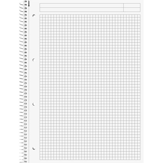 BRUNNEN Collegeblock Premium Student „Protokoll“ | A4, kariert, 80 Blatt, anthrazit