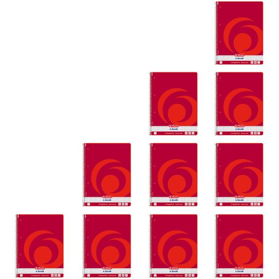 Herlitz Collegeblock A4, 80 Blatt mit Rand links, 70 g/m² (10x kariert)