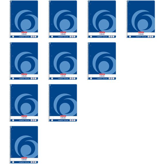 Herlitz Collegeblock A4, 80 Blatt mit Rand links, 70 g/m² (10x liniert)