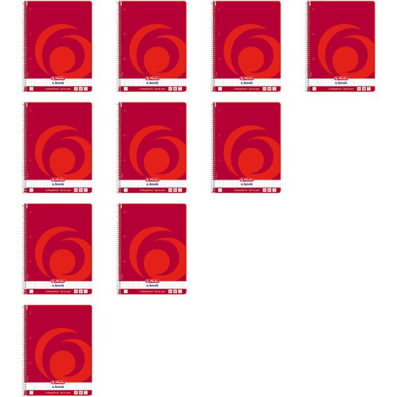 Herlitz Collegeblock A4, 80 Blatt mit Rand links, 70 g/m² (10x kariert)