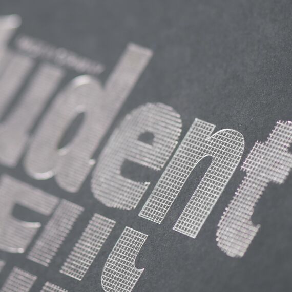 BRUNNEN Collegeblock Premium Student „Hardwired“ | A4, Lineatur 27, 80 Blatt, schwarz