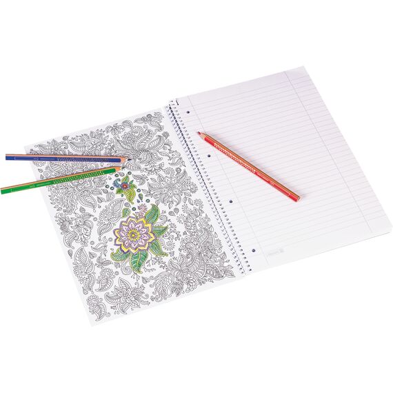 BRUNNEN Collegeblock Premium Student „Papagei“ ZENart | A4, Lineatur 27, 80 Blatt, weiß