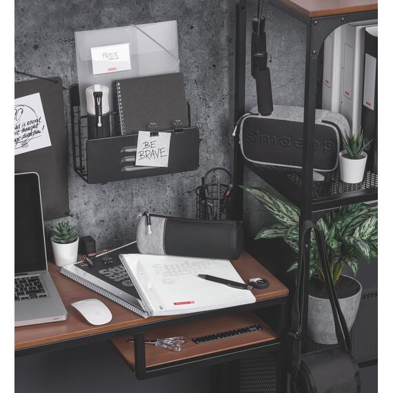 BRUNNEN Collegeblock Premium Student „Hardwired“ | A4, Lineatur 27, 80 Blatt, schwarz