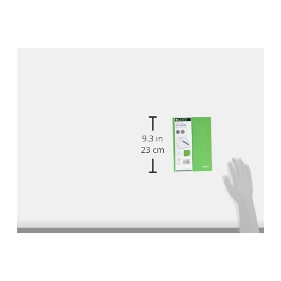 Leitz A5 Notizbuch liniert, 160 Seiten, 80 Blatt FSC zertifiziertes 80 g/m² Papier, Stabiler, kratzfester Hardcover-Einband, Für Büro, Schule oder als Tagebuch, Solid Serie, Hellgrün, 46670050