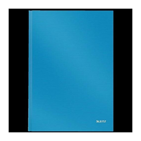 Leitz A4 Notizbuch, 80 Blatt, Hardcover, Karierte Seiten, Solid, Blau, 46640030 (Packung mit 5)