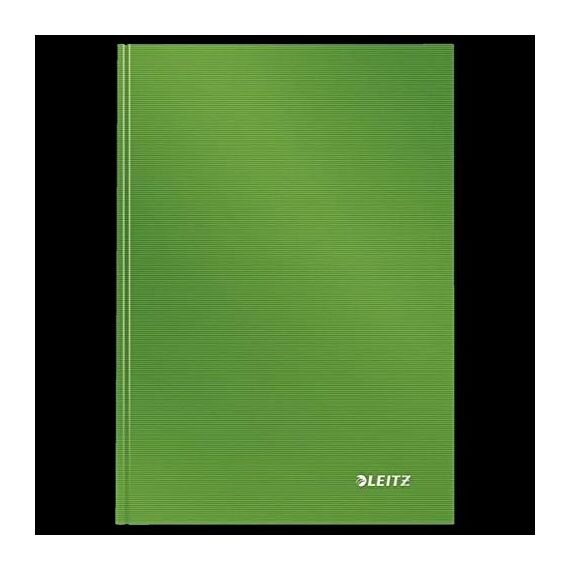 Leitz A5 Notizbuch kariert, 160 Seiten, 80 Blatt FSC zertifiziertes 80 g/m² Papier, Stabiler, kratzfester Hardcover-Einband, Für Büro, Schule oder als Tagebuch, Solid Serie, Hellgrün, 46660050