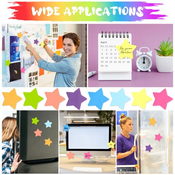 480 Blätter Sticky Notes, Haftnotizen Klebezettel, Pastell Haftnotizen Lustig, Haftnotizen Kinder, Notizblöcke Linierte Notizzettel, Stationery Aesthetic für Planer Erinnerung Büro Zuhause Schule