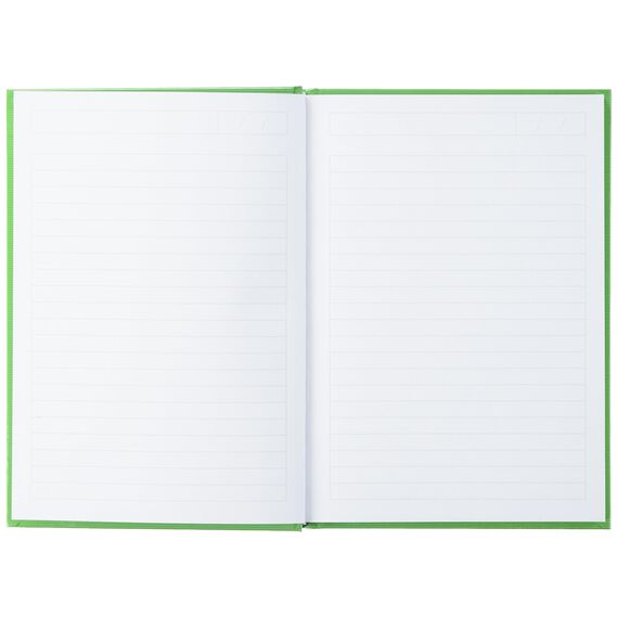 Leitz A5 Notizbuch liniert, 160 Seiten, 80 Blatt FSC zertifiziertes 80 g/m² Papier, Stabiler, kratzfester Hardcover-Einband, Für Büro, Schule oder als Tagebuch, Solid Serie, Hellgrün, 46670050