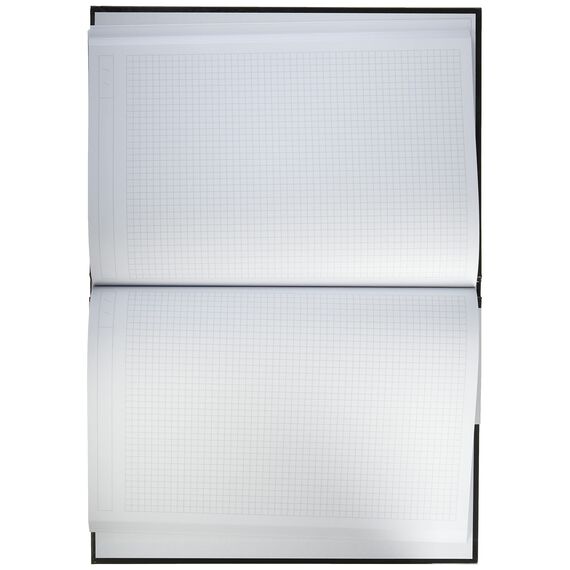 Leitz A4 Notizbuch kariert, 160 Seiten, 80 Blatt FSC zertifiziertes 80 g/m² Papier, Stabiler, kratzfester Hardcover-Einband, Für Büro, Schule oder als Tagebuch, Solid Serie, Schwarz, 46640095