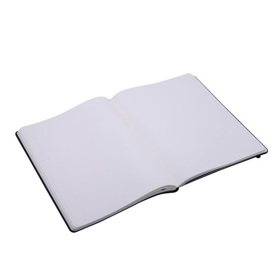 Amazon Basics Notizbuch, nicht liniert, Softcover, XL-Format, 25 x 20 cm, Schwarz