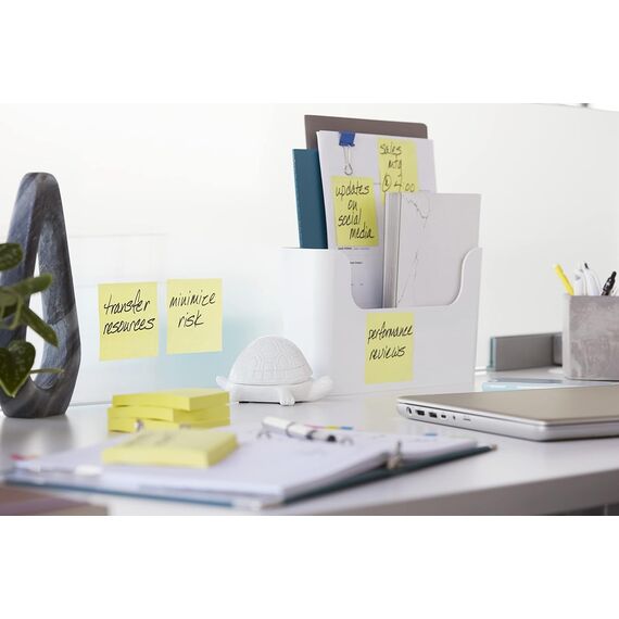 Post-it Super Sticky Notes, Gelb, 21 Blöcke und 3 GRATIS, 47.6 mm x 47.6 mm, 90 Blatt pro Block - Extra-stark klebende Notizzettel für To-Do-Listen und Erinnerungen