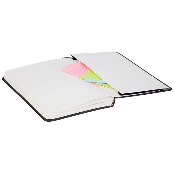 Amazon Basics Notizbuch, klassisches Design, Größe, liniert, Schwarz