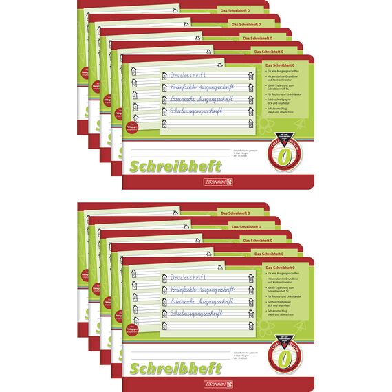 Brunnen Schreiblernheft (10 Stück, Schreibheft Lin. 0)