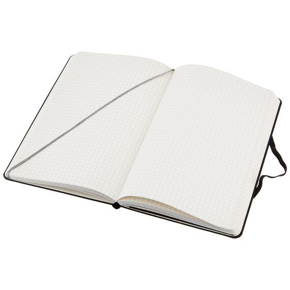 Amazon Basics Notizbuch, klassisches Design, A5, kariert, Schwarz (Packung mit 2)