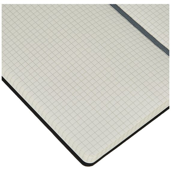 Amazon Basics Notizbuch, klassisches Design, A5, kariert, Schwarz (Packung mit 2)